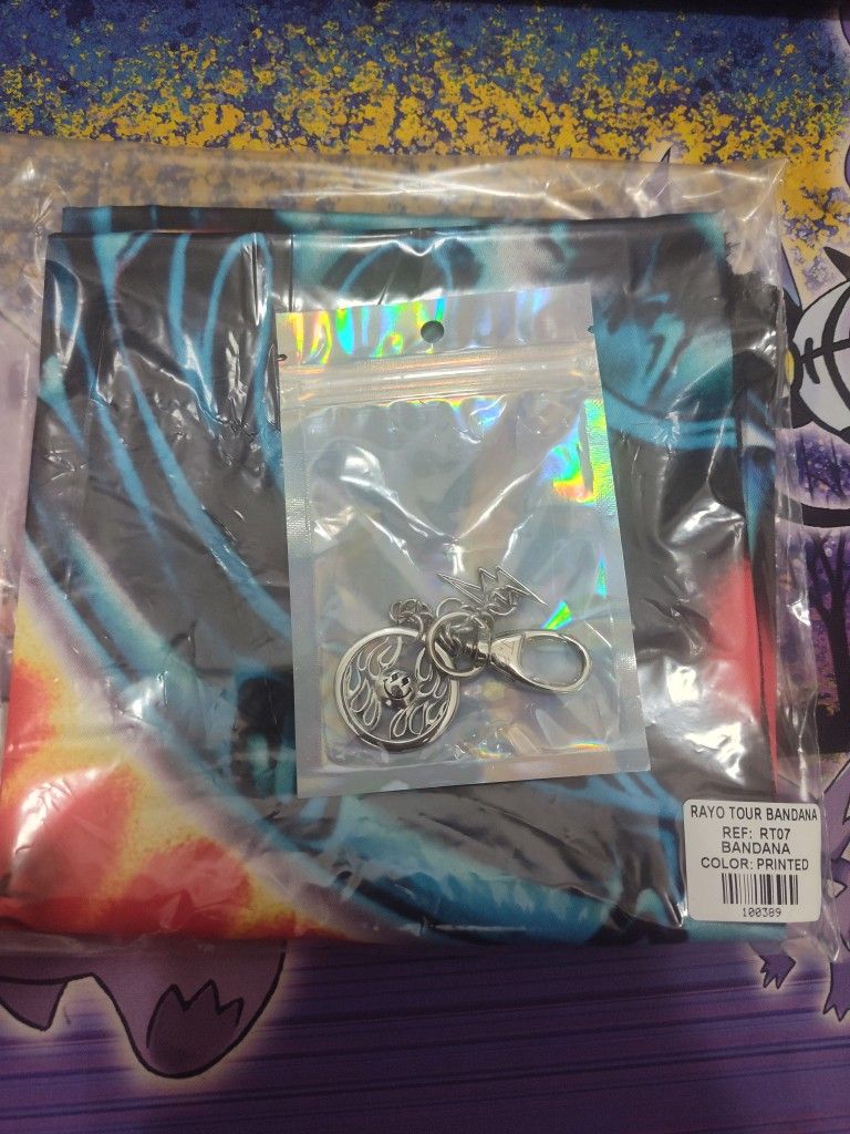 New! J Balvin Back to the Rayo Tour Bandana & Keychain Limited Edition
