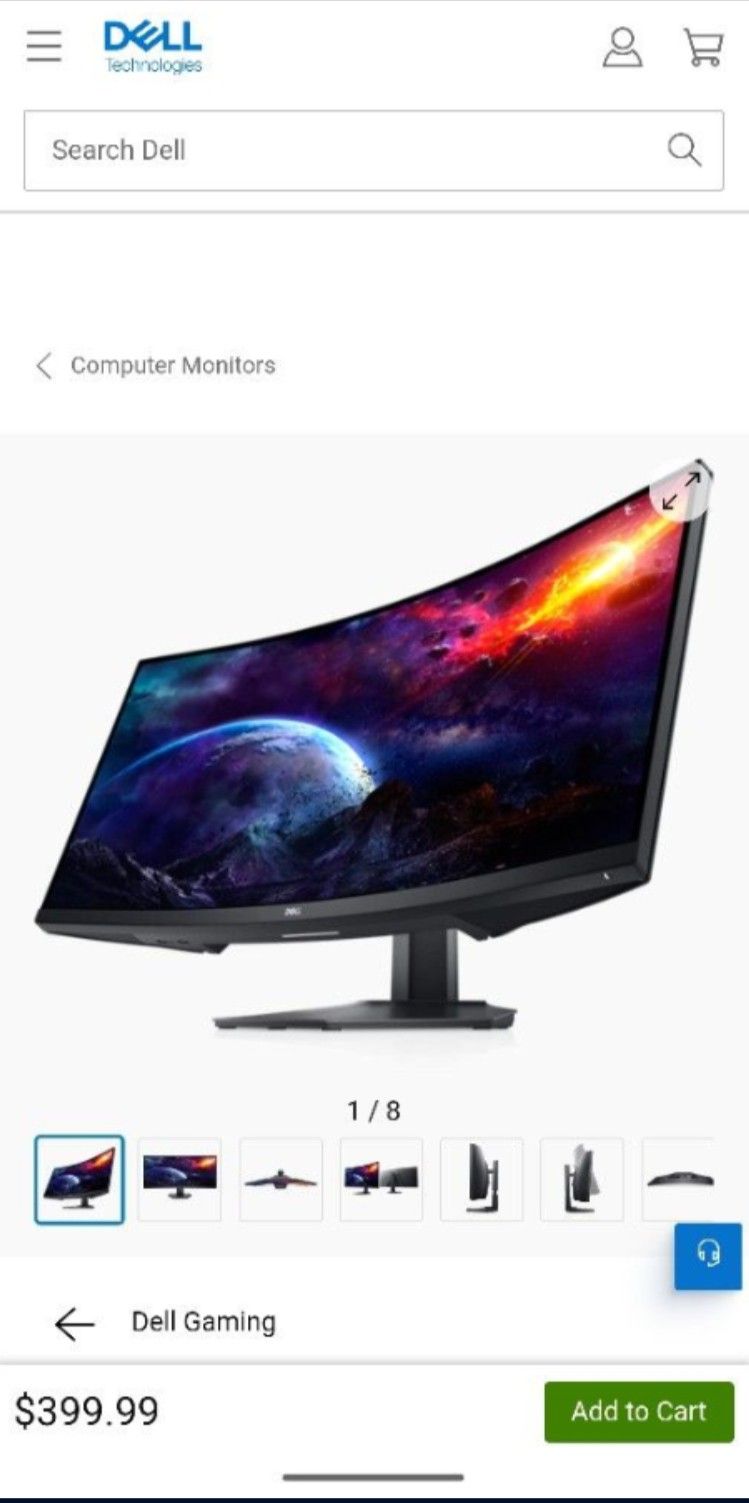 Dell 34 Curved Gaming Monitor – S3422DWG
