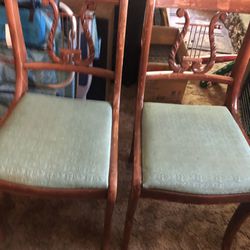 Vintage  Duncan  Phyfe  Style  Harp Chairs