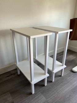 Set of White Side Tables