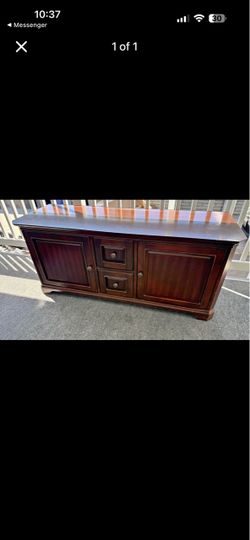 Dark Cherry Wood TV Stand / Sideboard