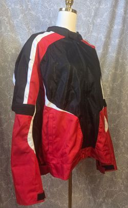 Motorcycle Riding Jacket Red Black White