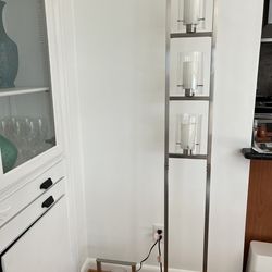 Matching silver table & standing lamp set