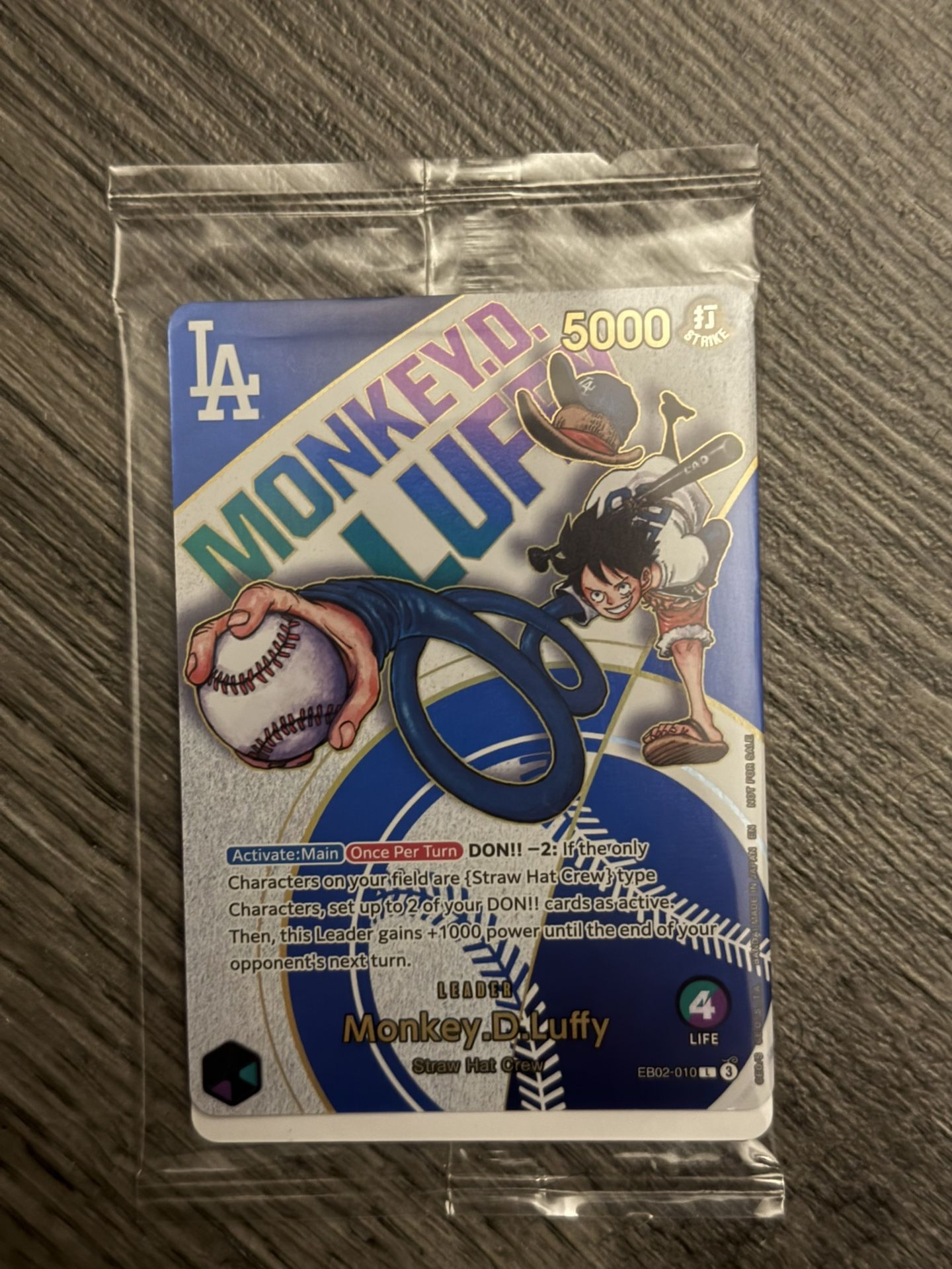 One Piece x Dodgers Monkey D. Luffy Promo Card