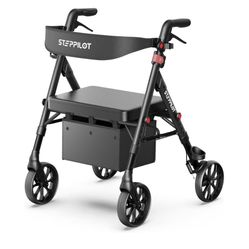 STEPPILOT Rollator Walker with Seat – Foldable Mobility Walker (Like New)