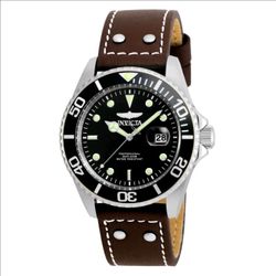 Invicta Men's 22069 Pro Diver  Quartz 3 Hand Black Dial Watch 43mm