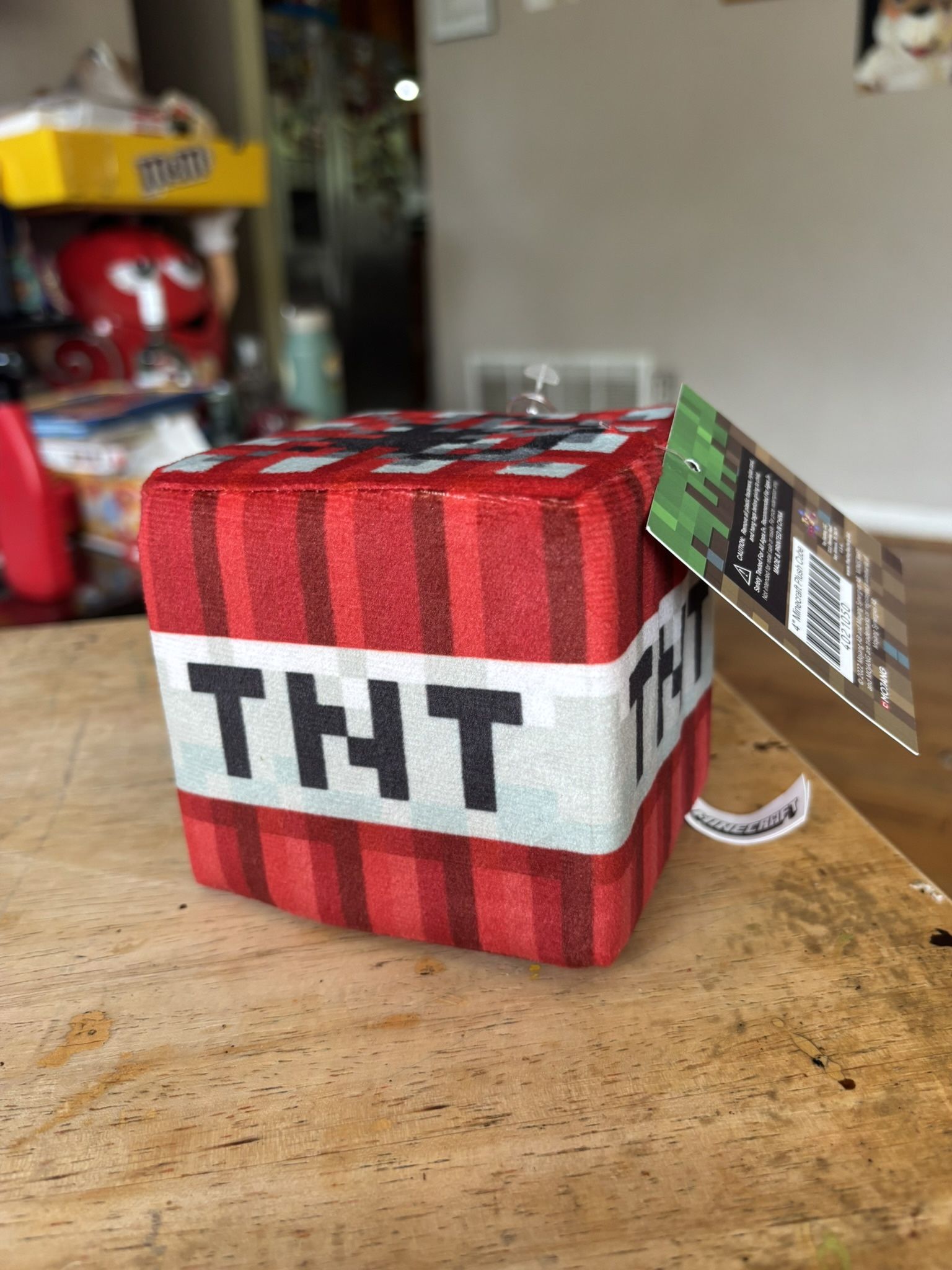 Minecraft TNT plush toy