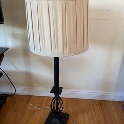 Two Metal Black Base Lamps