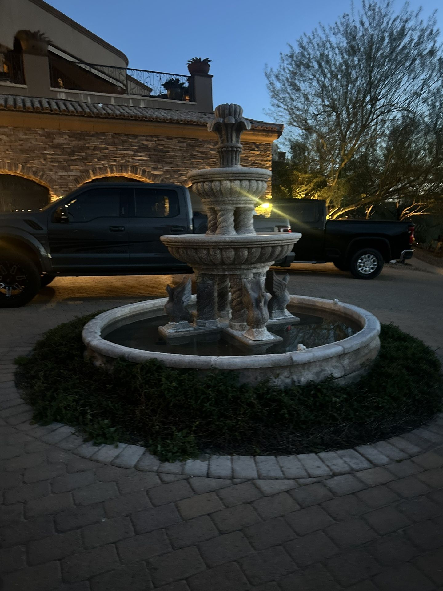 Large Fountain Triple Deck Fountain 