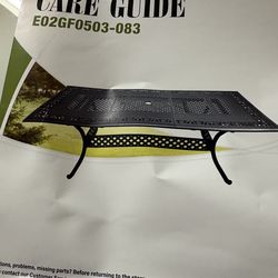 Large expandabke aluminum patio table brand new in box