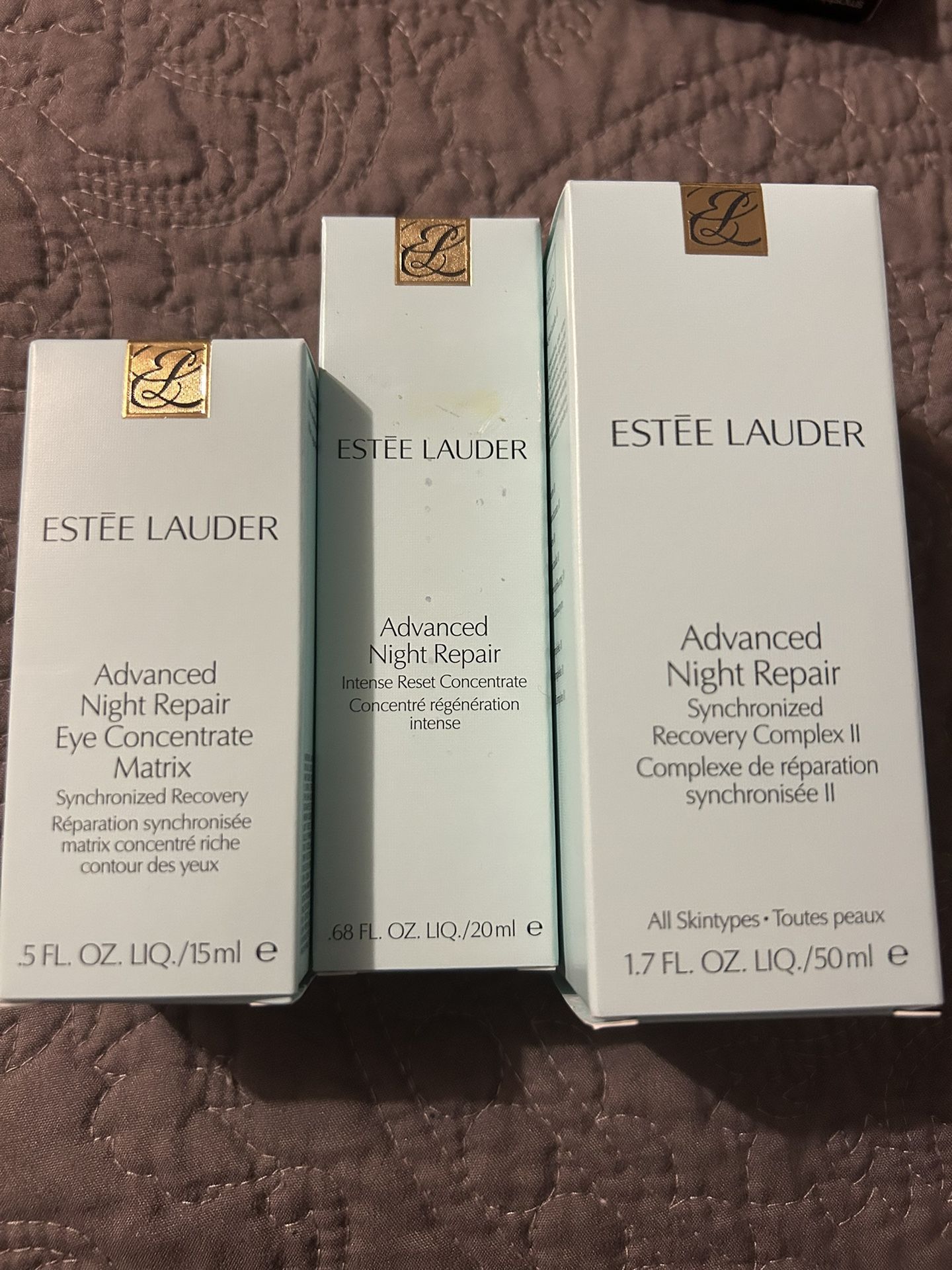  Estée Lauder Advanced Night Repair Set Of 3.  -Eye Concentrate Matrix  - intense reset concentrate  - Synchronized recovery Complex II