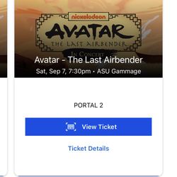 2 Tickets To Avatar The Last Airbender In Concert