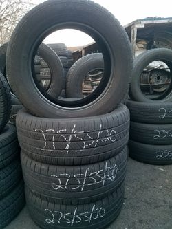 275/55/20 Goodyear eagle ls2, set of 4, 70%, tread 7/32, great condition $250 for 4 tires .