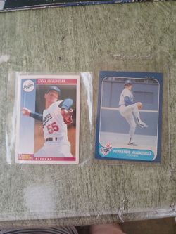 Dodger Orel Hershiser and Fernando Valenzuela Cards