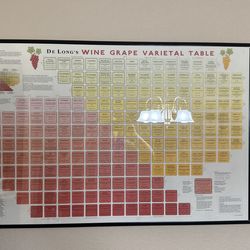 Periodic Table Of Grapes Poster - Framed