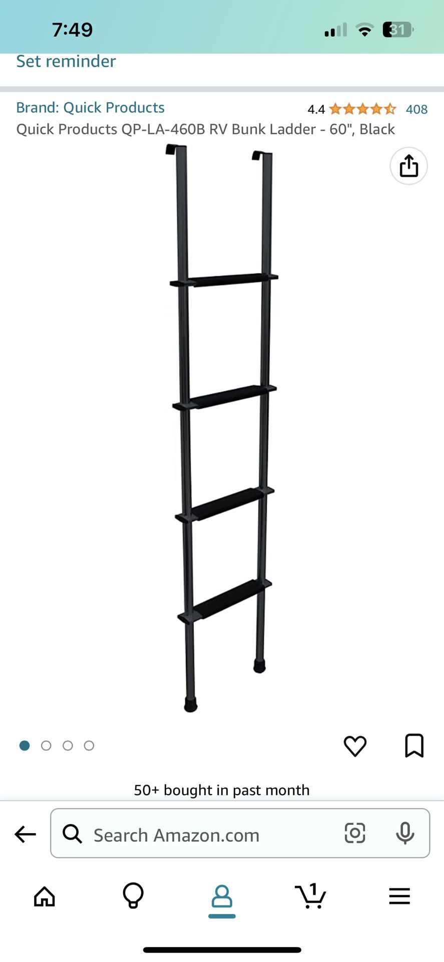 RV Bunk Ladder 60in