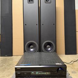 Near New England Audio Resource 50 M Slim Speakers & Onkyo TX-SR875 Receiver 
