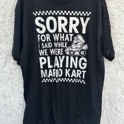 New Short Sleeve Mario Kart T-Shirt Size XL