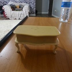 vintage French Ivory celluloid dressing table trinket or jewelry box