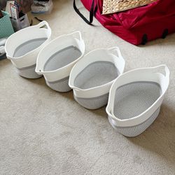 Rope bins x4 Gray & White
