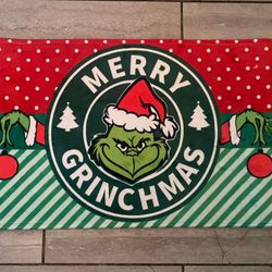 Bathroom Mat Grinch 