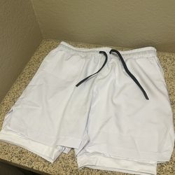 Men’s White Gym Shorts 