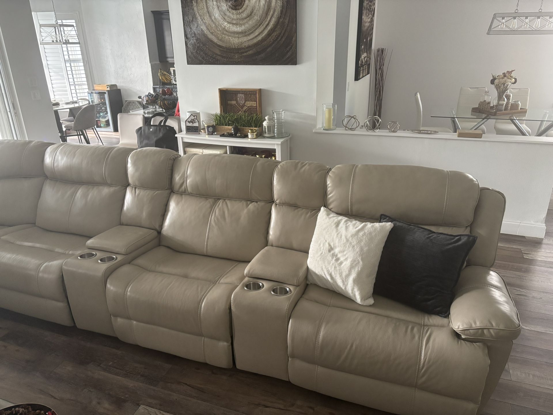 Recliner Sectional - 3 Chairs Recline