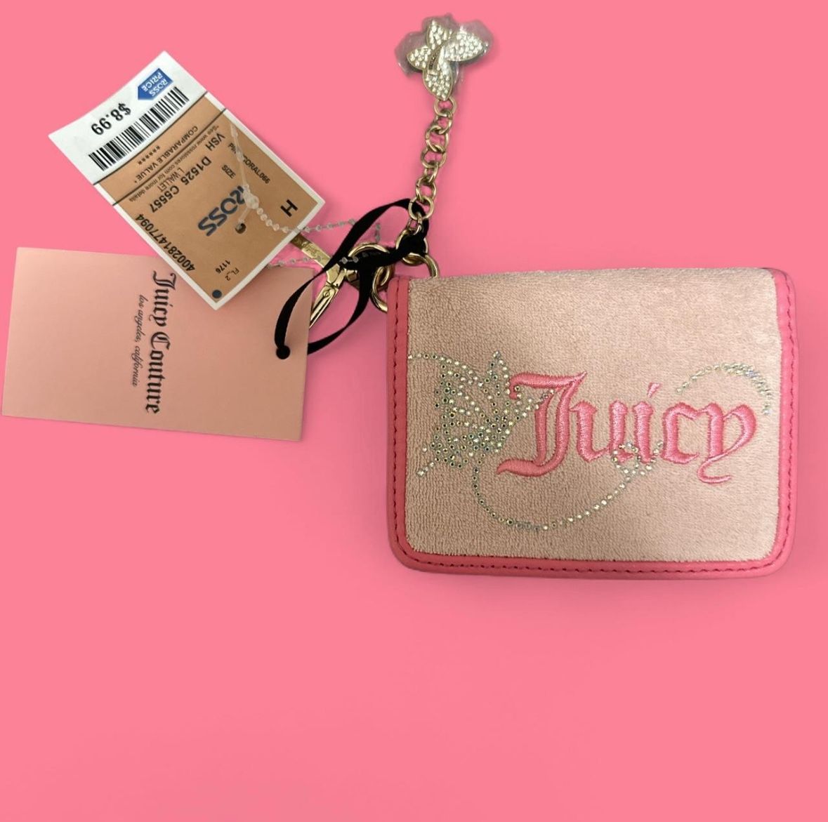 Pink Juicy Couture wallet, CARD CASE KEY