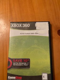 NCAA football 2008 Xbox 360 game