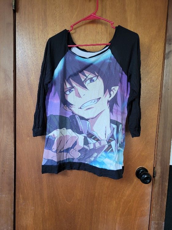 Womans Small Blue Exorcist Anime Shirt