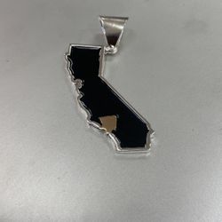 CA Silver & Gold 14k Pendant 