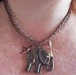 Bohemian Elephant stars necklace