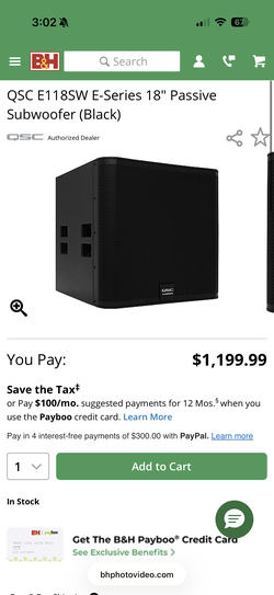 Qsc subwoofer