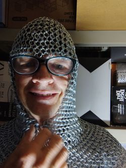 Steel Chainmail Coif Hood
