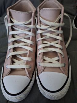 Pink Chuck Taylor All Star Lift Platform Leather & Sherpa size 6 $35