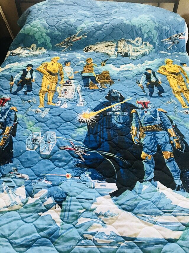 Vintage 1970s Star Wars Empire Strikes Back Twin Sheet Set Star