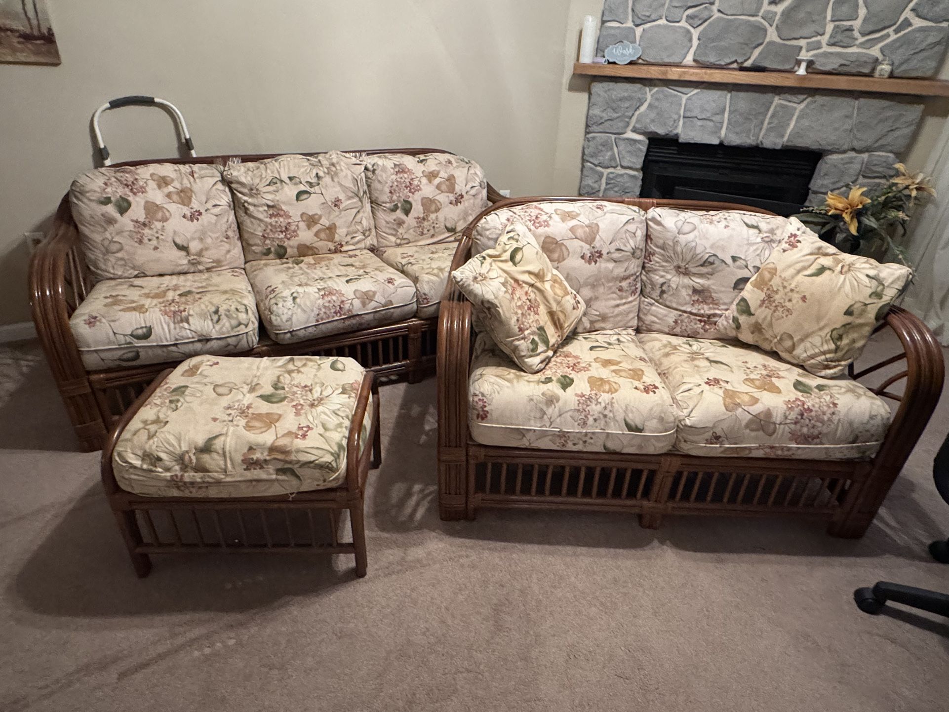 3 Piece Wicker Set