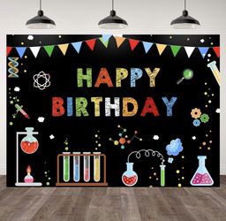 7x5 Chemical Science Birthday Backdrop