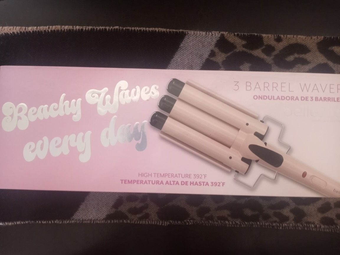 Bellezza Rose Gold 3 Barrel Waver