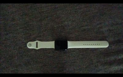 Apple Watch with White Sport Band