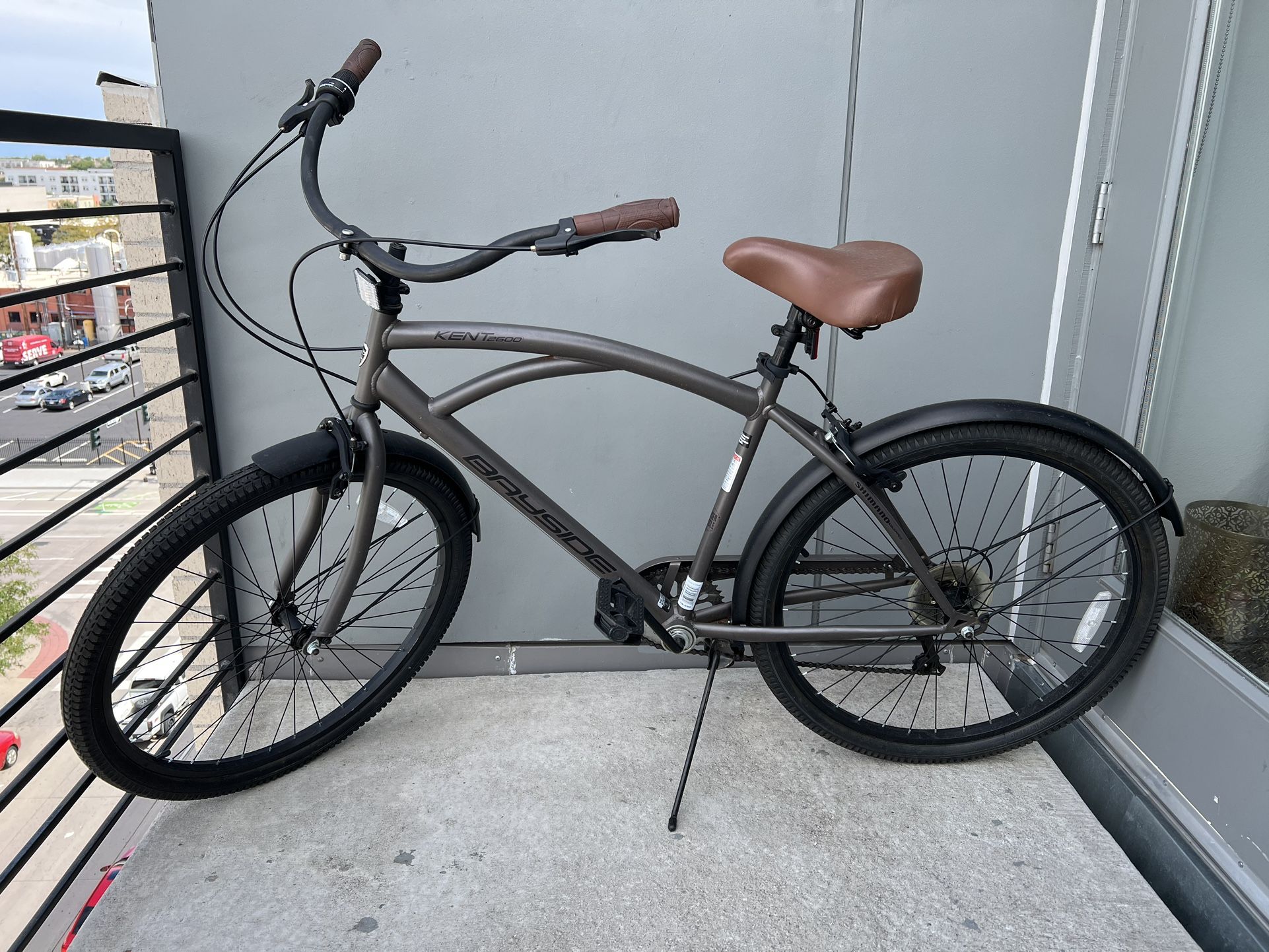Kent 26 In. Bayside Men's Cruiser Bike, Satin Cocoa