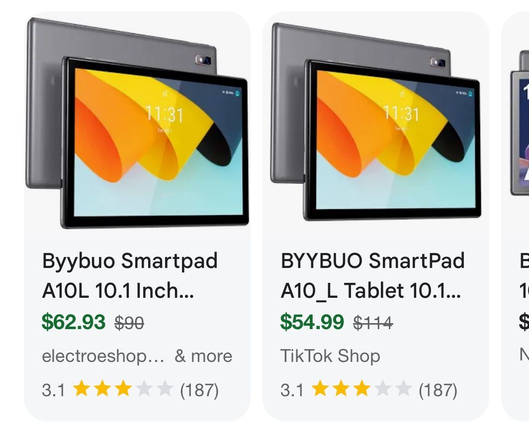 BYYBUO Tablet 10.1 inch Android 14 Tablets