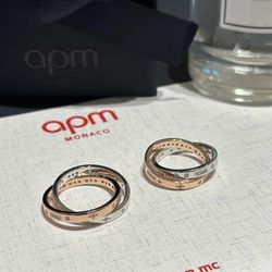 Morse Code Double Ring Couple's Pair Ring