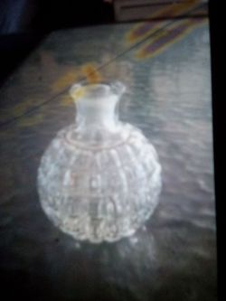 VINTAGE HOBNAIL GLASS PERFUME BOTTLE