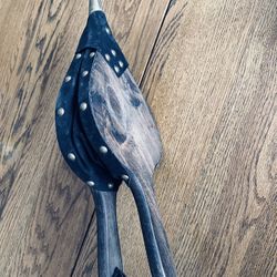 Vintage Wood And Leather Bellow For Fireplaces / Campfires