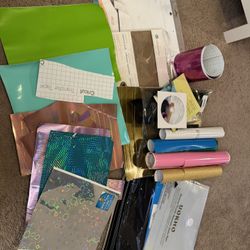 Large Lot Of Cricut/ silhouette crafting accessories lot of sticker paper