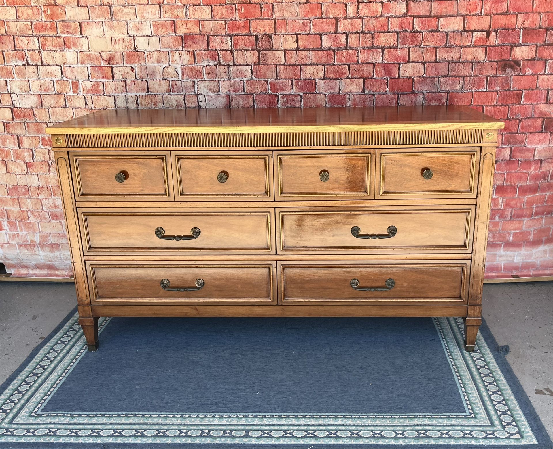MCM Vintage Dresser Solid Wood In Excellent Condition