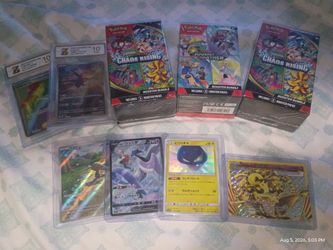 $200 pokemon lots 3 sealed bundle's ($130)
Graded slabs ($80) Singles ($35) values

Latios from surging sparks
Chaos rising,journey together 
Japanese