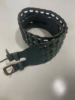 Vintage Boho Genuine Leather Belt - Rochelle Collection - Double Buckle