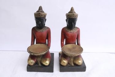 Pair South Asian Figures